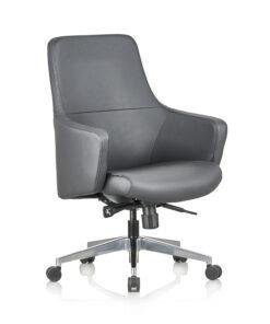 Indigo Medium Back Leather Chair