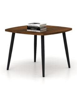 Walnut Engineered Wood Corner Table