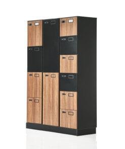 Wooden Locker with 12 Drawers