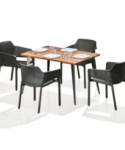 Living Air Engineered Wood 4 Seater Dining Set