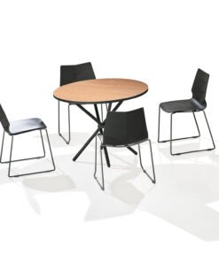 Living Leaf Engineered Wood 4 Seater Dining Set