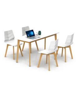 Rectangle Wooden Legs Cafe Table